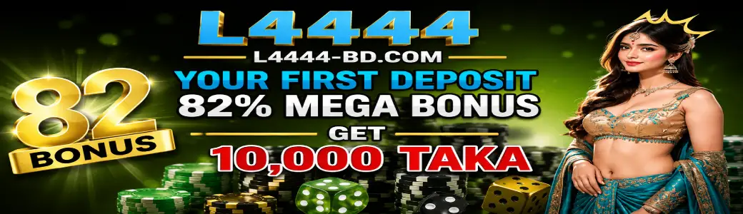 L4444 Casino homepage hero banner showcasing welcome bonus offers